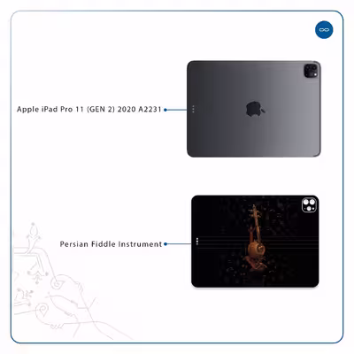 برچسب پوششی ماهوت مدل Persian Fiddle Instrument مناسب برای تبلت اپل iPad Pro 11 (GEN 2) 2020 A2231