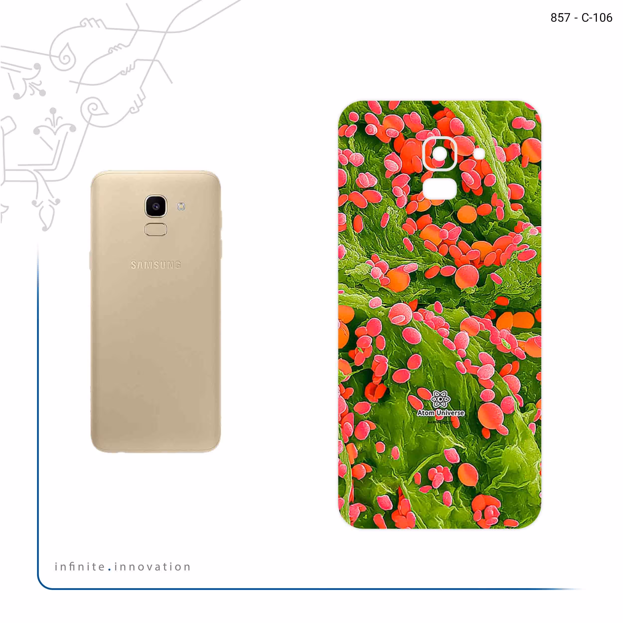 برچسب پوششی ماهوت مدل Atom Universe 3 مناسب برای گوشی موبایل سامسونگ Galaxy J6
