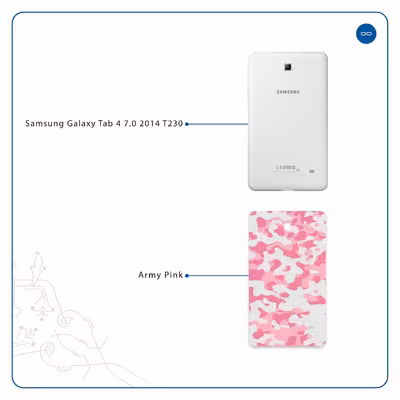 برچسب پوششی ماهوت مدل Army-Pink مناسب برای تبلت سامسونگ Galaxy Tab 4 7.0 2014 T230