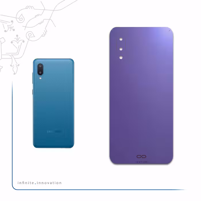 برچسب پوششی ماهوت مدل Matte-BlueBerry مناسب برای گوشی موبایل سامسونگ Galaxy M02