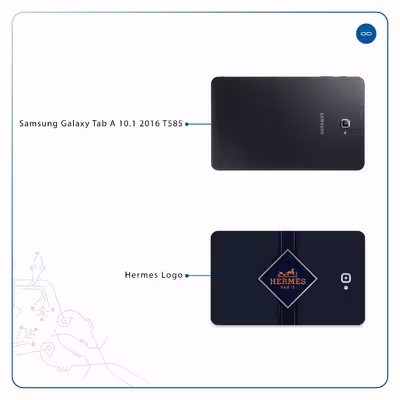 برچسب پوششی ماهوت مدل Hermes-Logo مناسب برای تبلت سامسونگ Galaxy Tab A 10.1 2016 T585