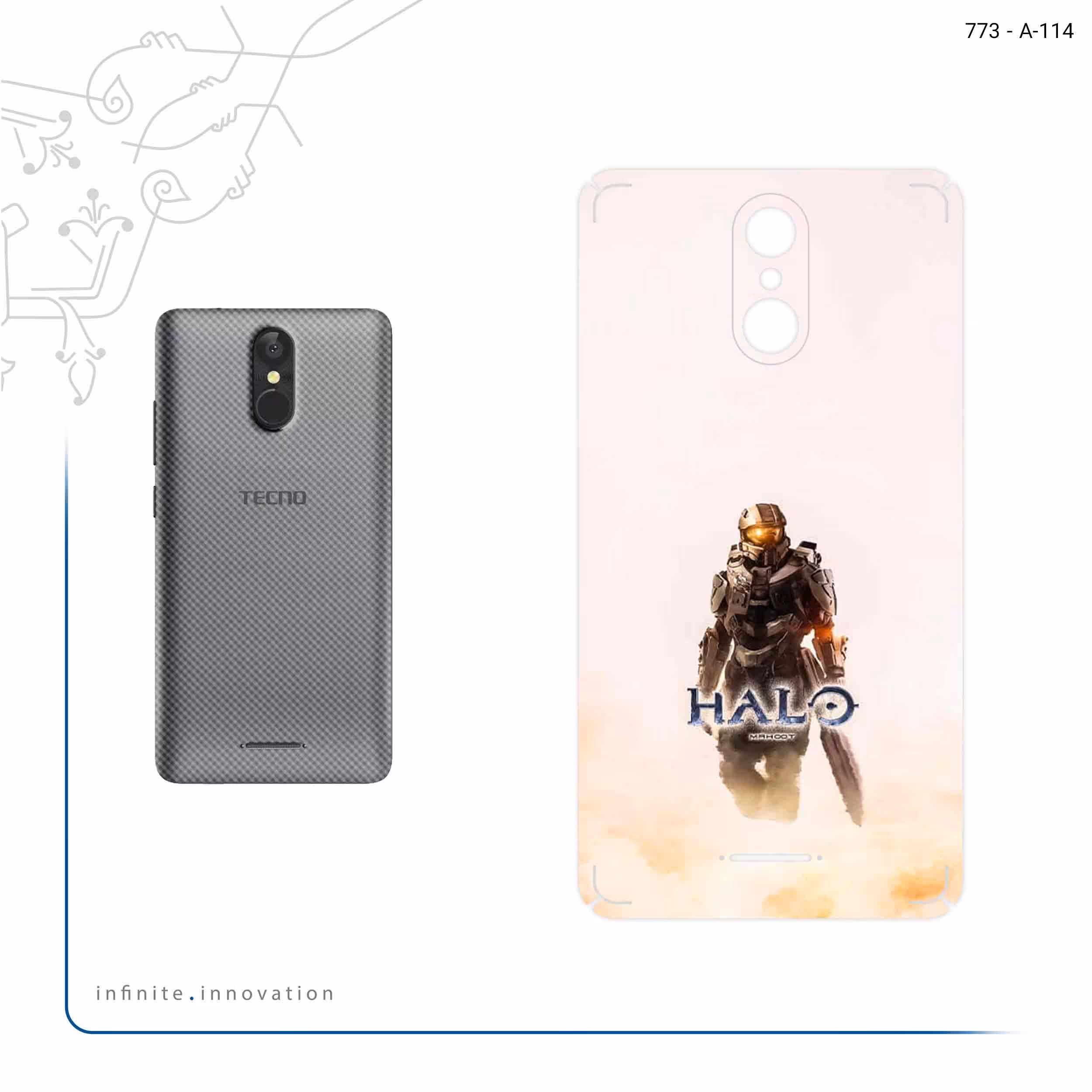 برچسب پوششی ماهوت مدل Halo Game Series مناسب برای گوشی موبایل تکنو WX3F LTE