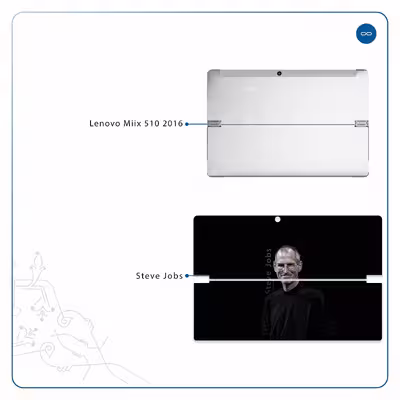 برچسب پوششی ماهوت مدل Steve Jobs مناسب برای تبلت لنوو Miix 510 2016