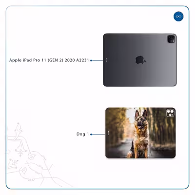 برچسب پوششی ماهوت مدل Dog-1 مناسب برای تبلت اپل iPad Pro 11 (GEN 2) 2020 A2231