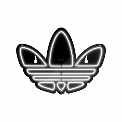 چراغ دیواری نئون دیزاین طرح Adidas-Logo-BL_WHT
