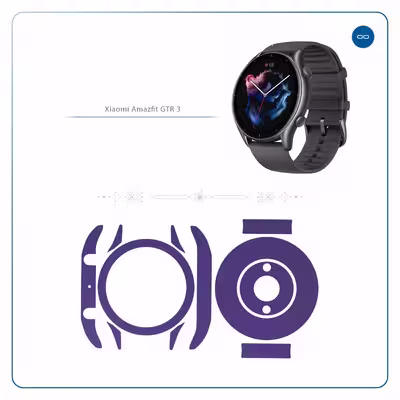 برچسب ماهوت طرح Matte-BlueBerry مناسب برای ساعت هوشمند آمازفیت GTR 3