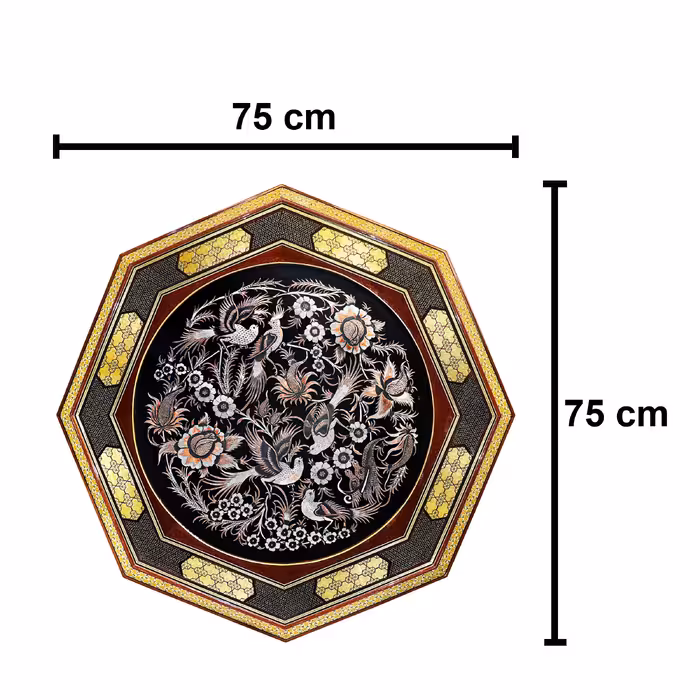 تابلو قلمزنی مدل پدیده هنری کد Magnificent-Art75Octagonal