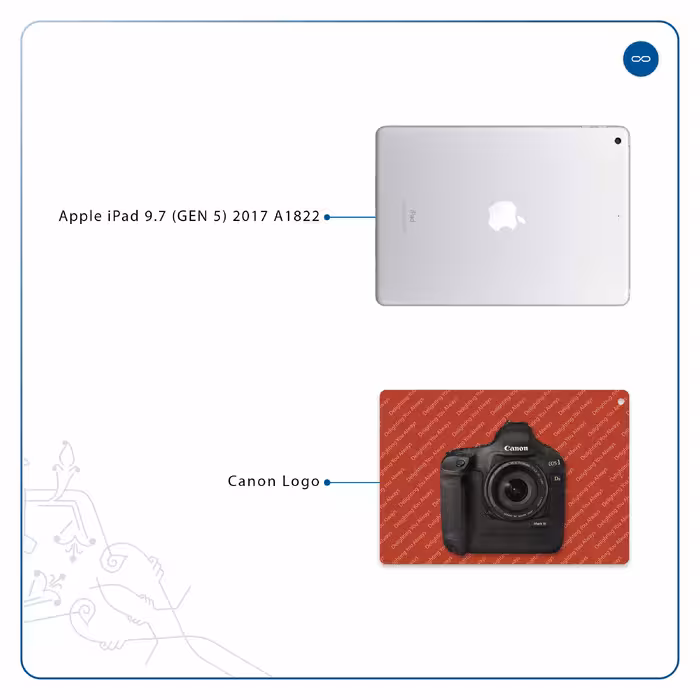 برچسب پوششی ماهوت مدل Canon-Logo مناسب برای تبلت اپل iPad 9.7 (GEN 5) 2017 A1822