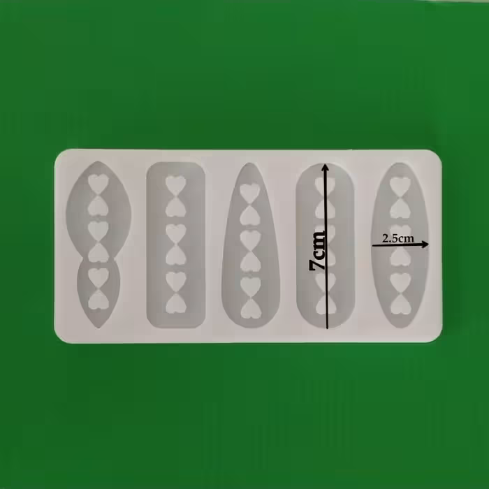 قالب رزین مدل گیره موی سر طرح قلب