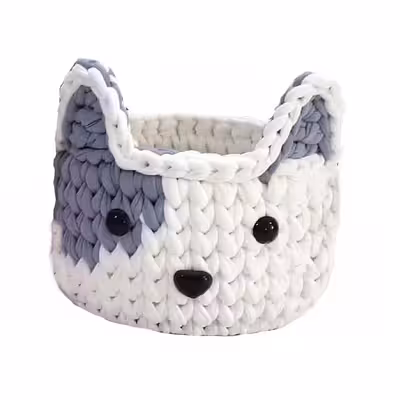  سبد قلاب بافی تریکو مدل روباه کد 43