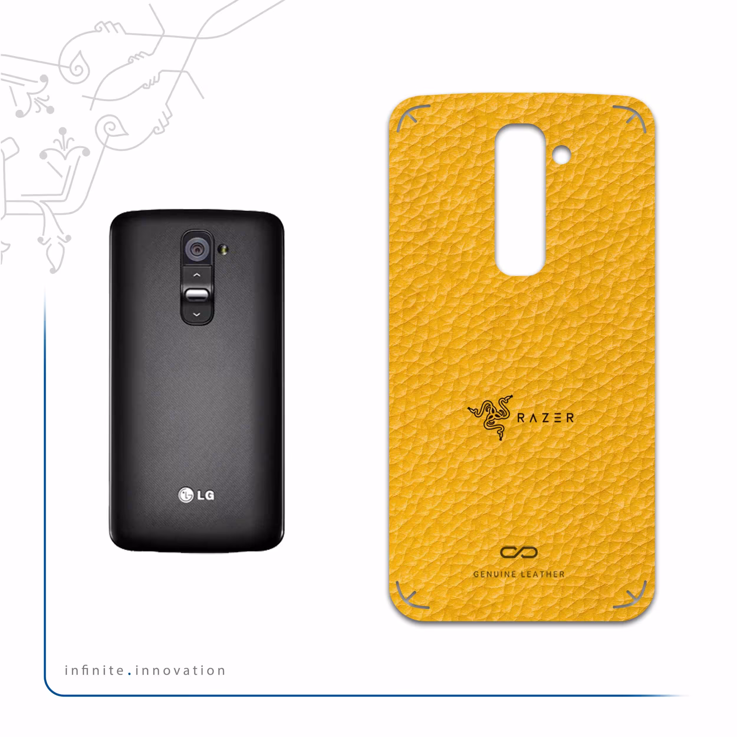 برچسب پوششی ماهوت مدل ML-RZR مناسب برای گوشی موبایل ال جی G2