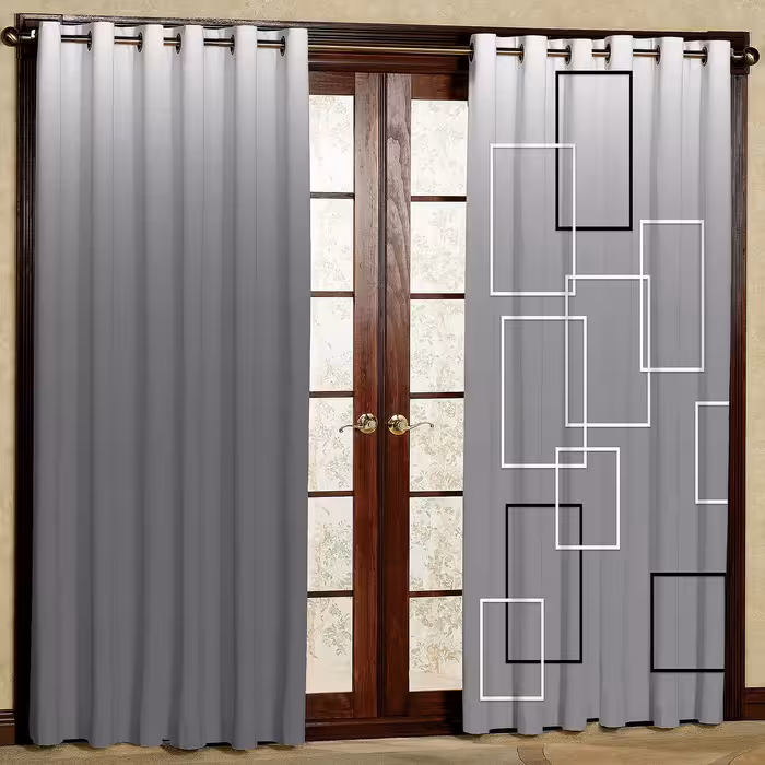 پرده مدل طرح دار هازان پانچی کد 4266a سایز 140x200  سانتی متر