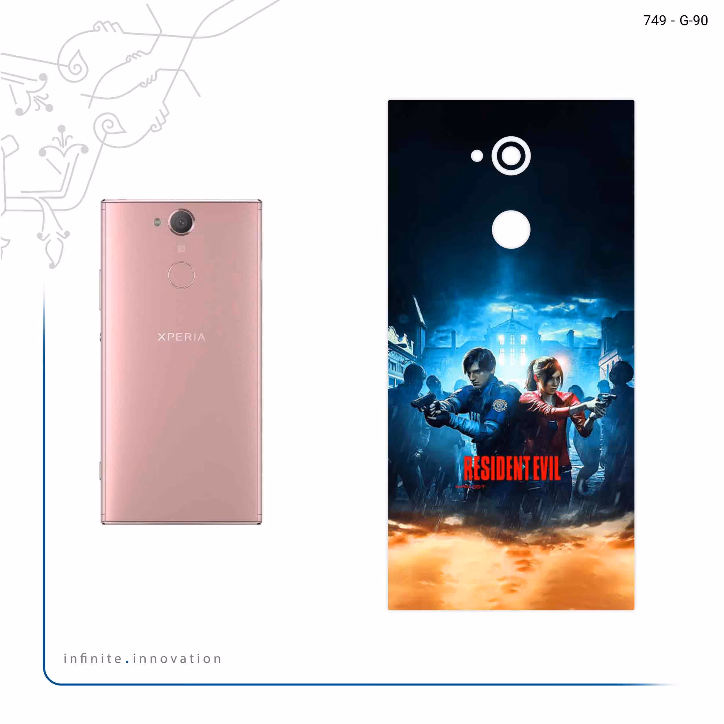 برچسب پوششی ماهوت مدل Residentevil Game Series مناسب برای گوشی موبایل سونی Xperia XA2 Ultra