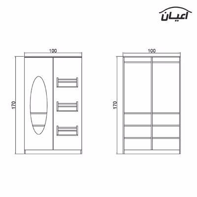 کمد اسباب بازی کودک و نوزاد اعیان مدل FH408