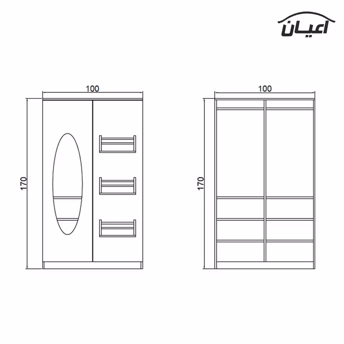 کمد اسباب بازی کودک و نوزاد اعیان مدل FH408