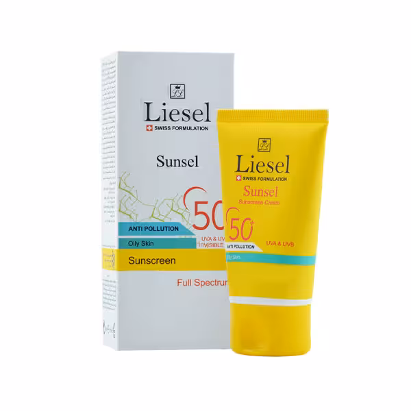 لایسل ضد آفتاب بی رنگ پوست چرب SPF 50
