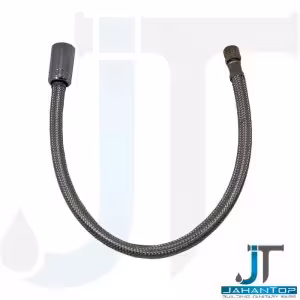 شیلنگ شیر ظرفشویی شاوری حصیری استیل کونیک بلند(قهرمان) 45سانت کهن