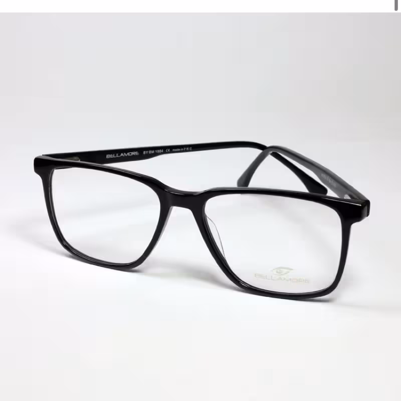 فریم عینک طبی مردانه بزرگ جدید کائوچویی مشکی 1510