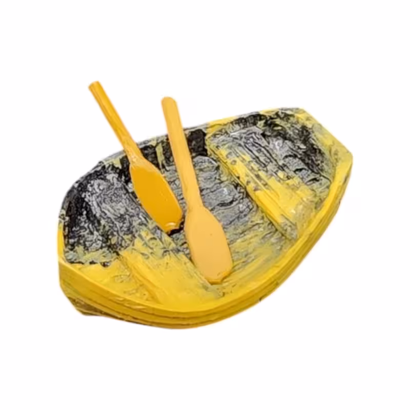 تزیینات قایق2.5 سانت و 2 پارو رنگ رندم