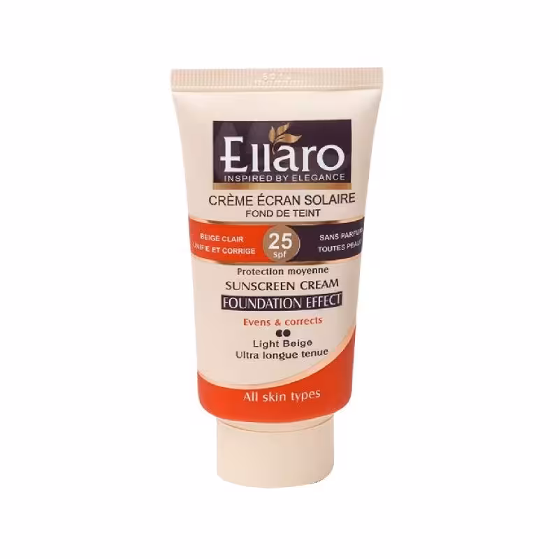 کرم ضد آفتاب کرم پودری spf 25 بژ روشن الارو