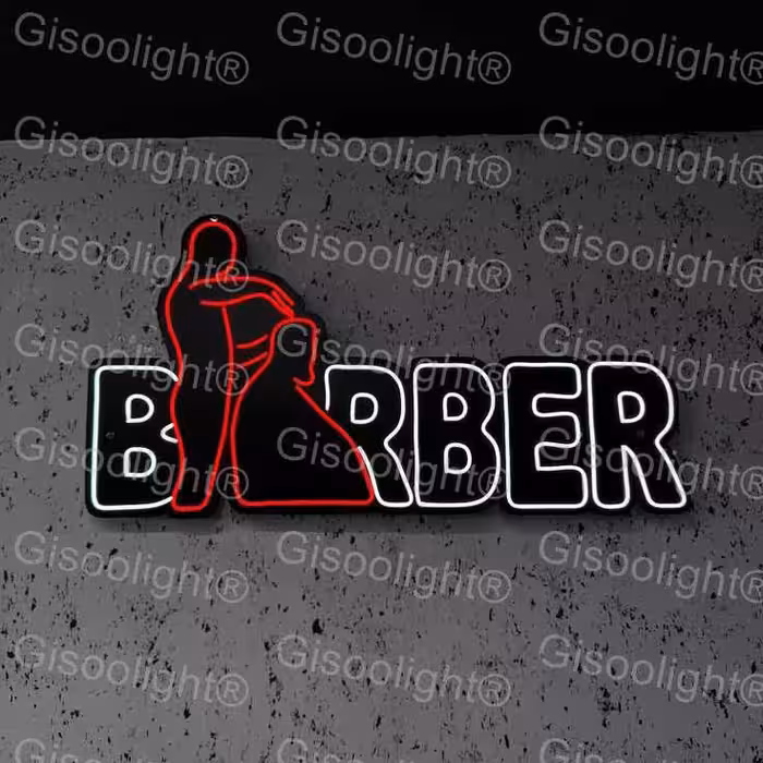 تابلو نئون فلکسی آرایشگری مردانه
