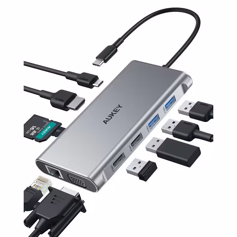 داک 10 در 1 برند AUKEY با کیفیت عالی
