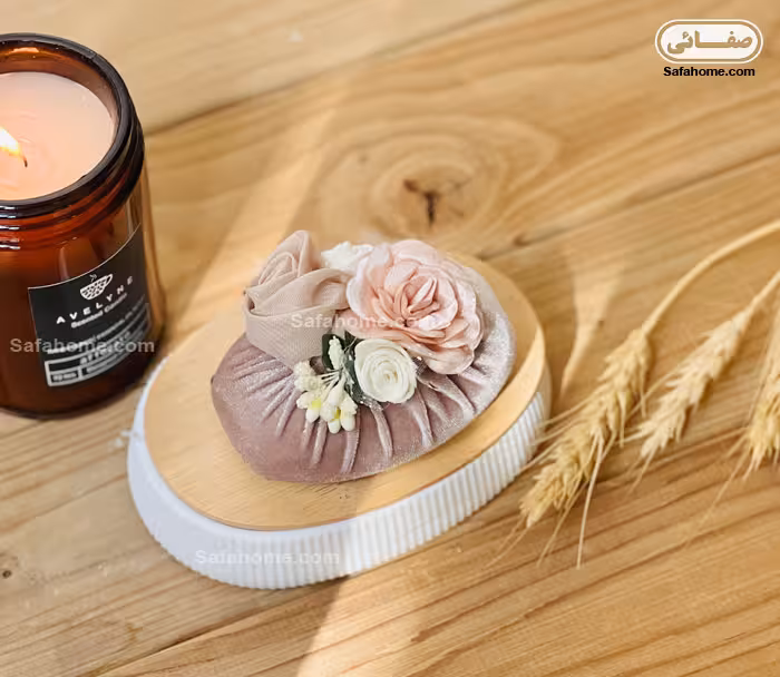 صابون تزیینی مدل عروس طرح دانتل گل برجسته کد 12