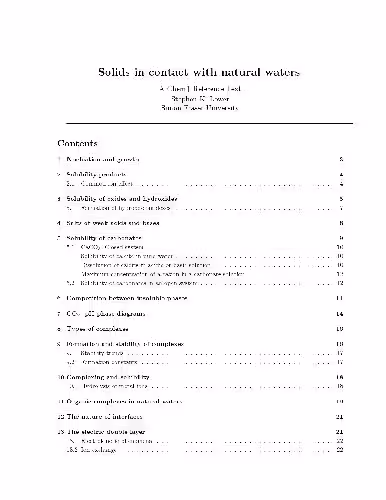 خرید و دانلود نسخه کامل کتاب Solids in contact with natural waters