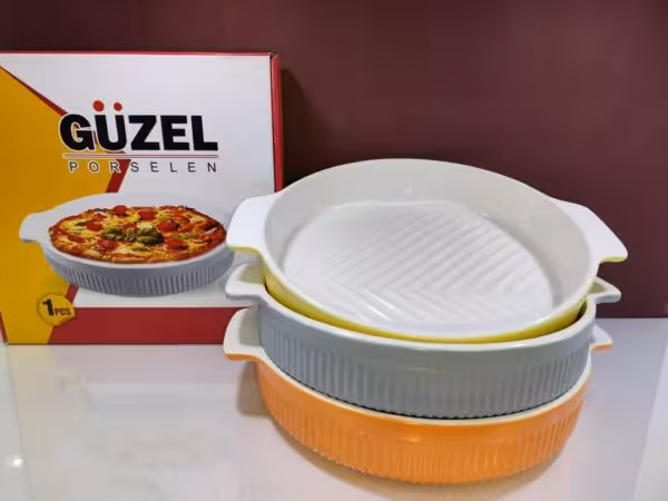 تابه پیتزا متوسط گرد دودسته گوزل GUZEL