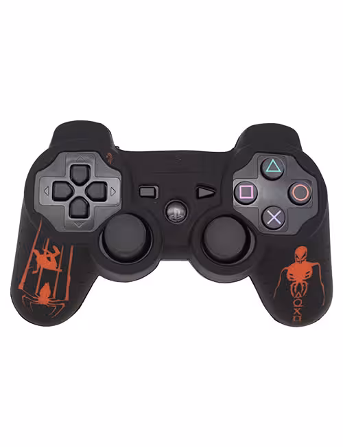 روکش محافظ دسته PS3 لیزری مشکی قرمز طرح اسپایدرمن کد B
