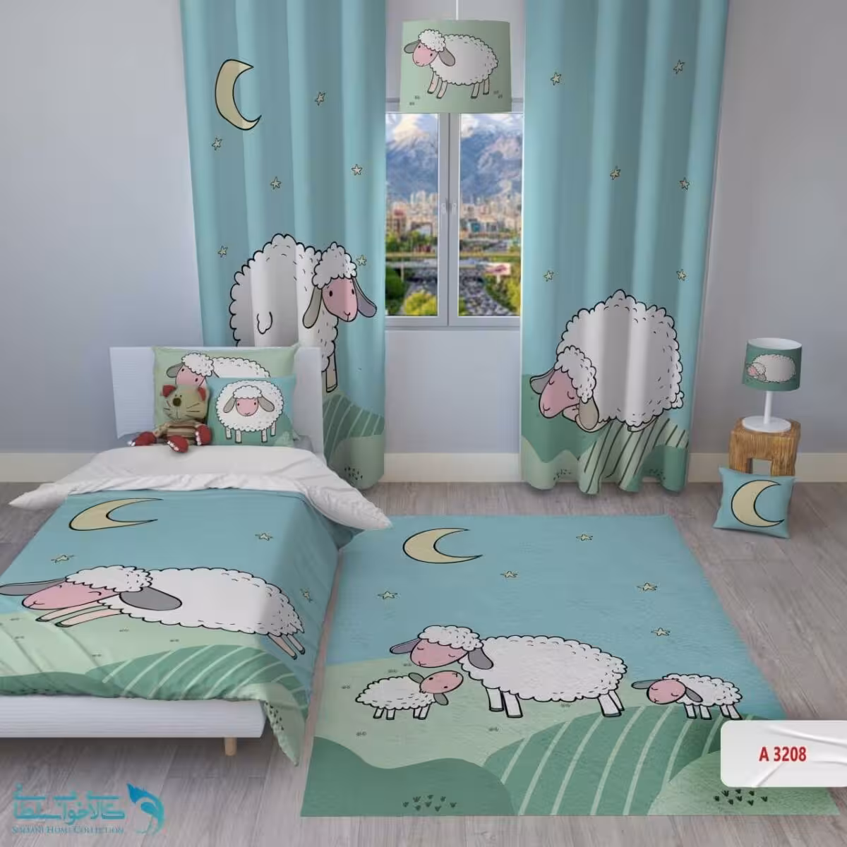 روتختی اتاق کودک طرح ببعی بازیگوش سایز یکنفره کد A3208