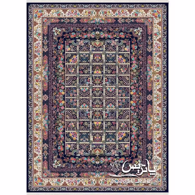 فرش پاتریس هفت افلاک سرمه‌ای 1200 شانه