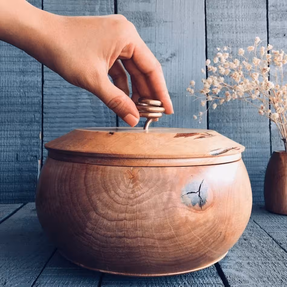 ظرف چوبی درب دار کد 451