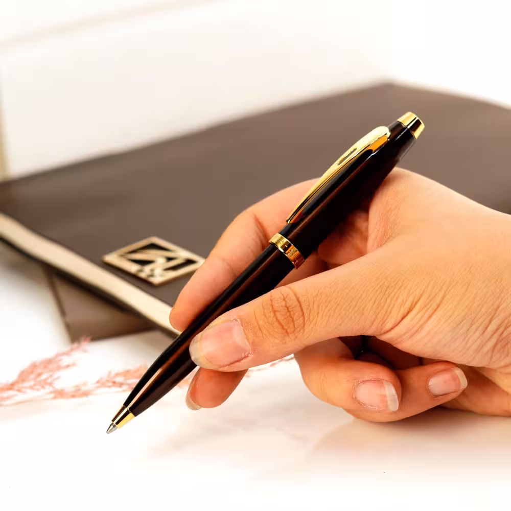 خودکار شیفر 100 قهوه ای گیره طلایی SHEAFFER 100 BP Brown with GT