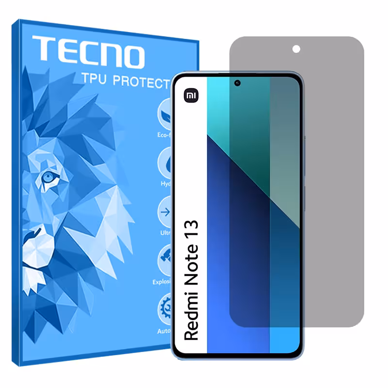 گلس شیائومی Redmi Note 13 4G مدل هیدروژلی پرایوسی برند تکنو کد S