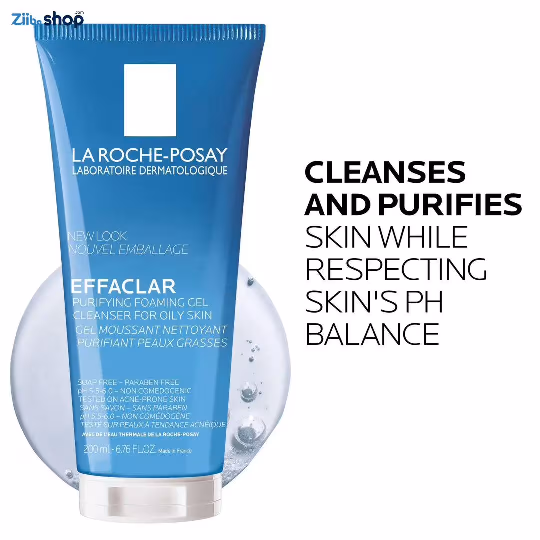 ژل شستشوی صورت پوست چرب افکلار لاروش پوزای حجم 200 میل La Roche – Posay