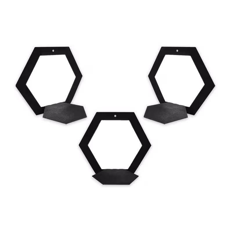 شلف دیواری مدل شش ضلعی بسته 3 عددی کد FELEZ1 | کالا مکس