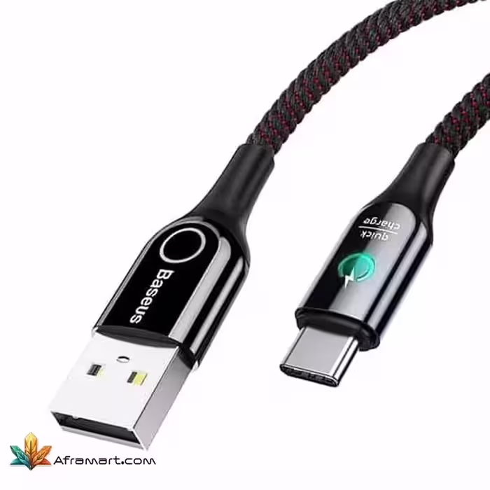 کابل تبدیل USB به USB-C باسئوس مدل C-Shaped طول 1 متر
