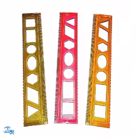 خط کش اشکال هندسی ژله‌ای | 20 سانتی متر بسته 12 عددی