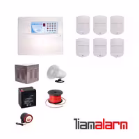 پکیج دزدگیر اماکن با سیم مدل فایواستار سیم کارتی و تلفنیFS206H66