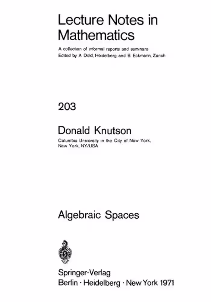 خرید و دانلود نسخه کامل کتاب Algebraic Spaces