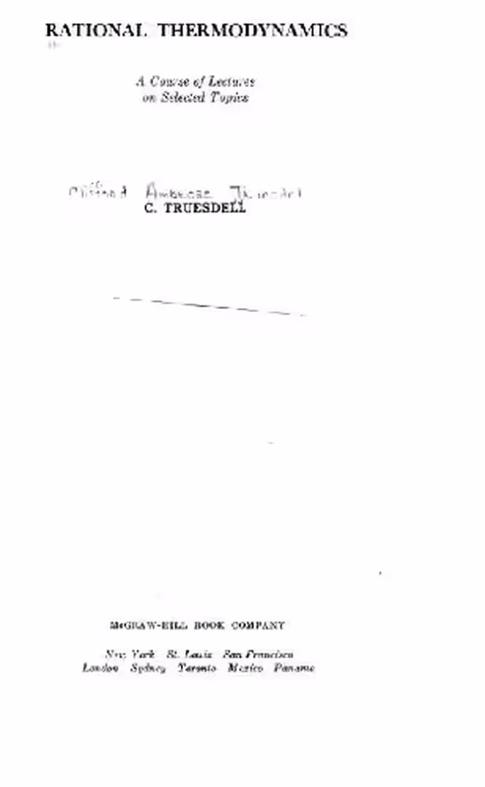 خرید و دانلود نسخه کامل کتاب Rational Thermodynamics