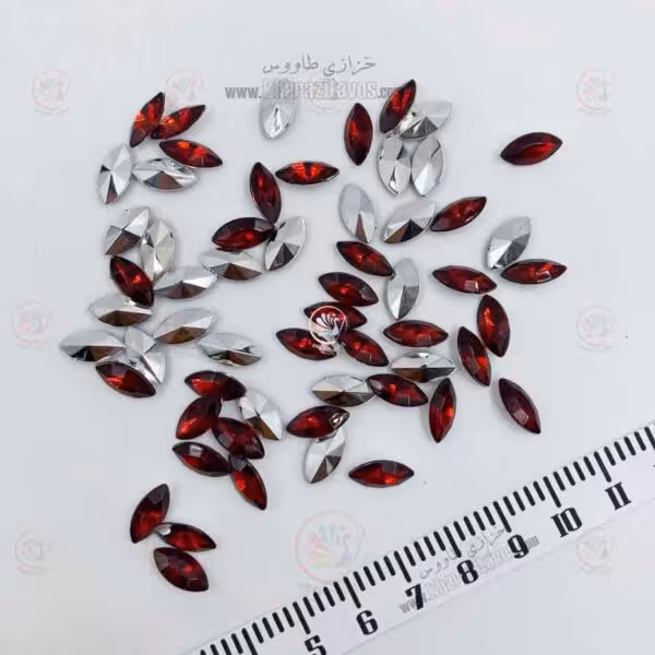 مارکیز چشمی پلاستیکی 6 در 12 ( زرشکی ) بسته 100 عددی