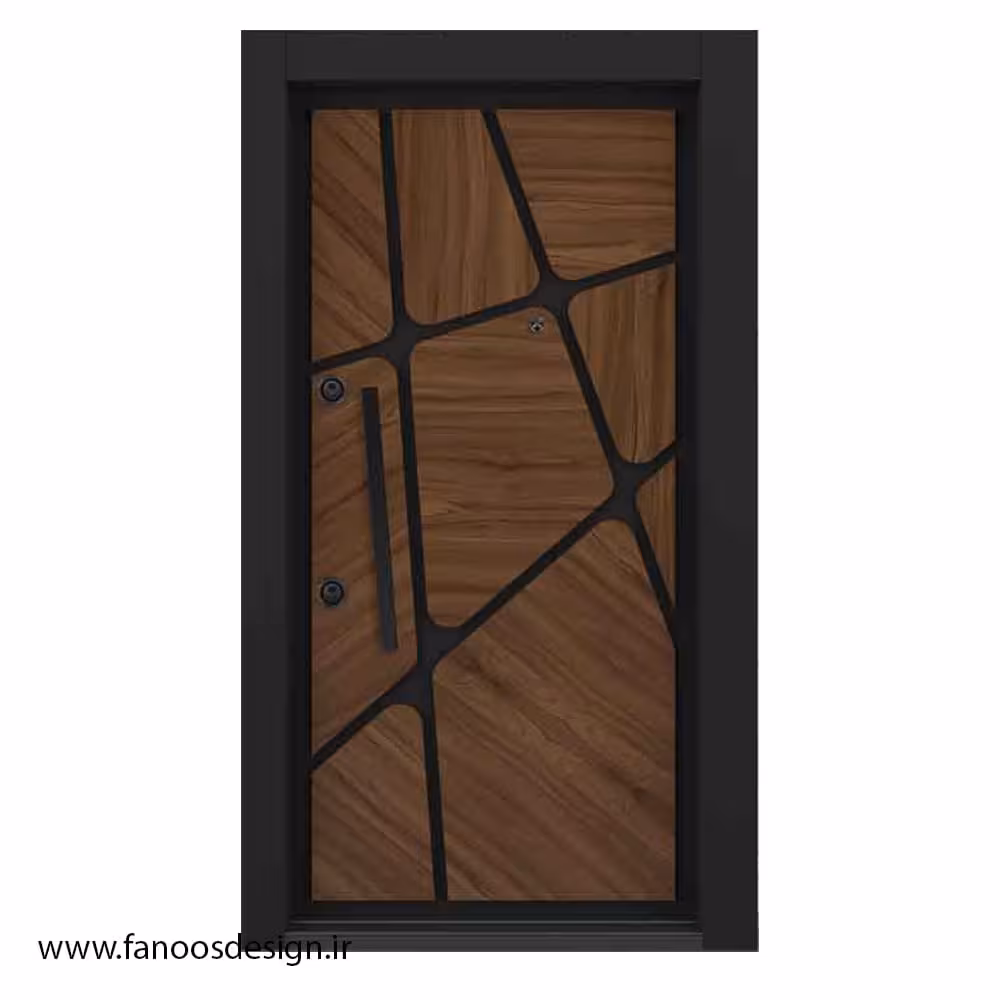 درب ضد سرقت فلزی با روکش لمینت کد 1380