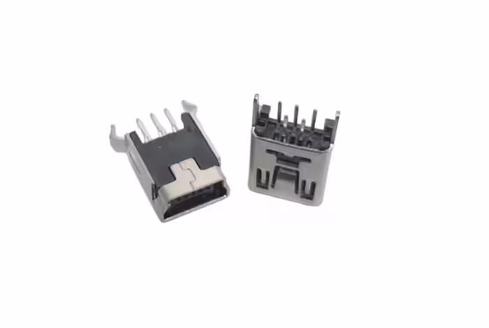 کانکتور مادگی mini USB روبردی DIP
