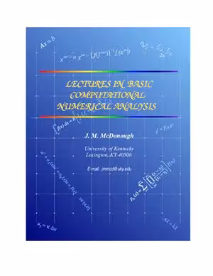 خرید و دانلود نسخه کامل کتاب Lectures in Basic Computational Numerical Analysis