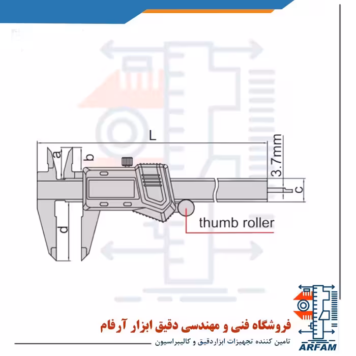 کولیس دیجیتال اینسایز 30 سانتی متر مدل 300-1114
