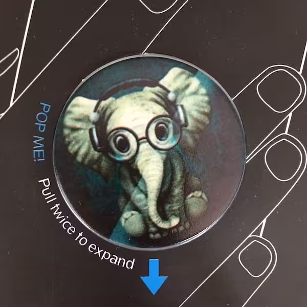 پاپ سوکت فیل Elephant Music lover PopSocket