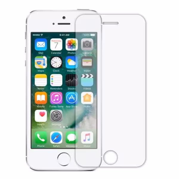 گلس بی رنگ و شفاف یا محافظ صفحه نمایش شیشه ای آیفون Glass Screen Protector Apple iPhone 5/5C/5S/SE