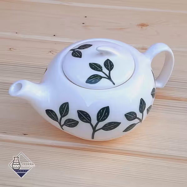 قوری طرح برگ سبز